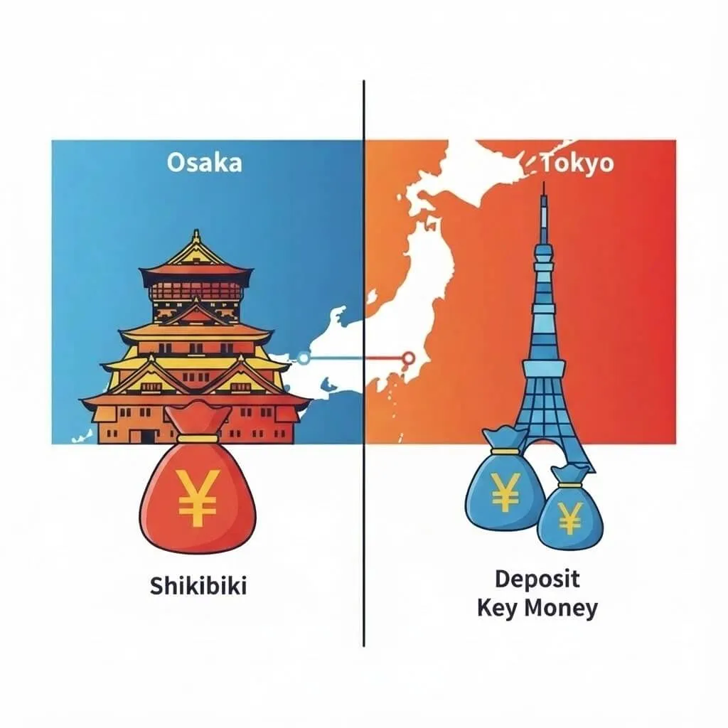 Sự khác biệt giữa quy tắc thuê nhà ở Kanto và Kansai