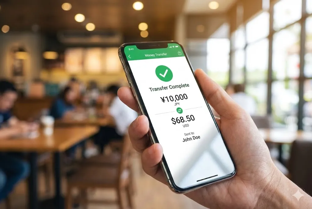 Wise app money transfer screen